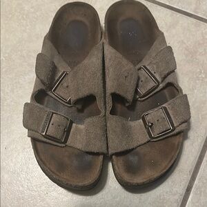 Birkenstocks Brown & gray Suede Sandals